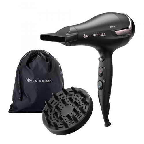 Asciugacapelli Phon Imetec Bellissima K9 2500 - Potenza W 2300 Max - Con Ionizzatore - 3 Temperature - 2 Velocità - Diffusore - Concentratore