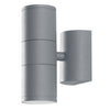 Applique da parete per esterno 2x35W GU10 a doppia emissione argento Gazza