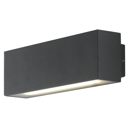 Applique da parete per esterno 2x8w a led a doppia emissione nera Nabira