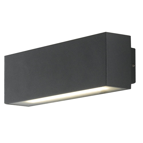 Applique da parete per esterno 2x8w a led a doppia emissione nera Nabira