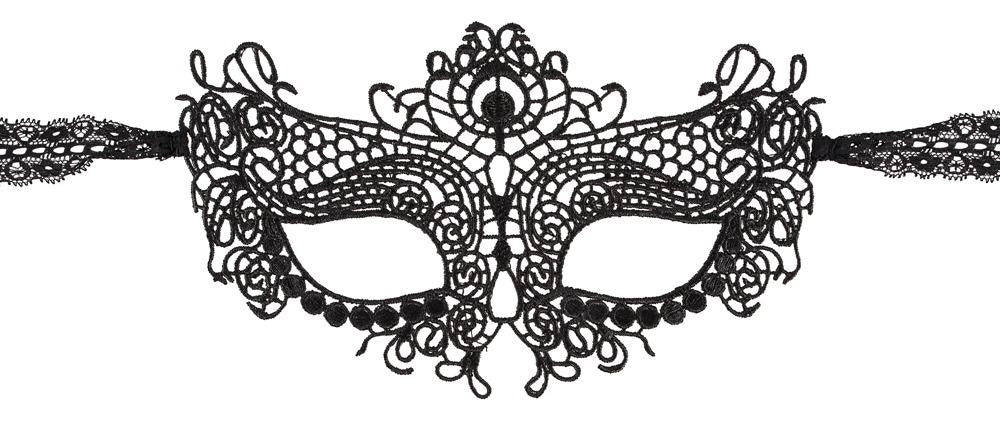 Maschera Ricamata 02 Nero Pizzo