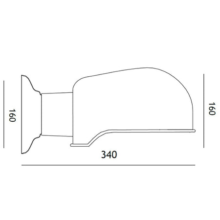 Applique esterno Toscot BISTRO 1182 IP44 E27 LED terracotta artigianale lampada parete giardino