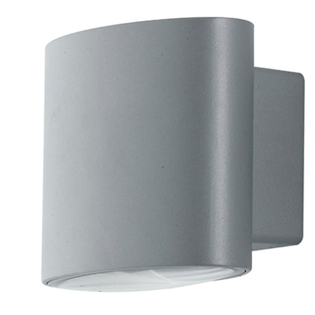 Applique da parete per esterno 2x4w a led a doppia emissione argento Elly