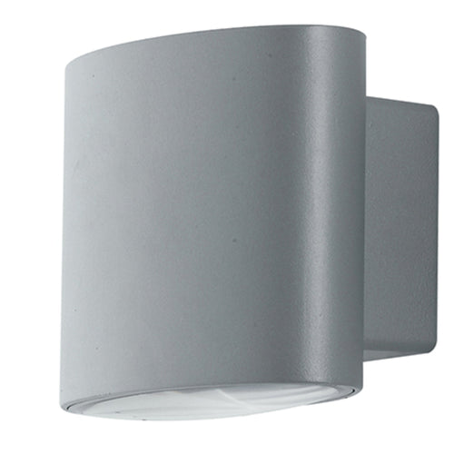 Applique da parete per esterno 2x4w a led a doppia emissione argento Elly