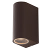 Applique da parete per esterno 2x35W GU10 a doppia emissione corten Simply