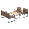 Set da Goardino Salotto, 2 Poltrene e Tavolino in Polyrattan uso Esterno Interno