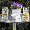 Tavolo Bar Bistrot 60cm Altezza Regolabile 70-110cm In Alluminio e Acciaio Silver