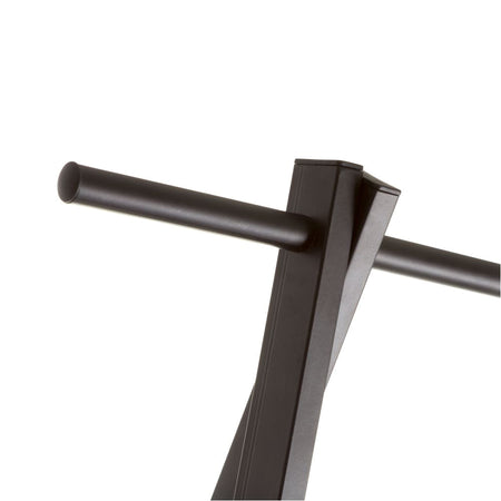 Stand Appendiabiti Metallo e Legno MDF 55x45 H 150cm Nero Salvaspazio Camera Ingresso