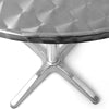 Tavolo Bar Bistrot 60cm Altezza Regolabile 70-110cm In Alluminio e Acciaio Silver