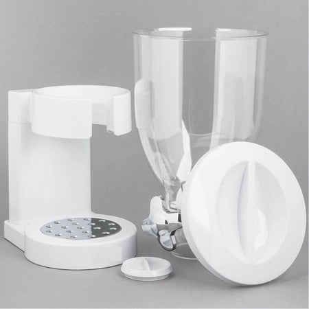 Dispenser Cereali Singolo 500ml Contenitore Dosatore Distributore Bianco H41cm