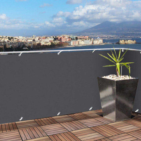 Telo Copertura Protezione 90x600cm Frangivista Frangivento per Balcone Ringhiera