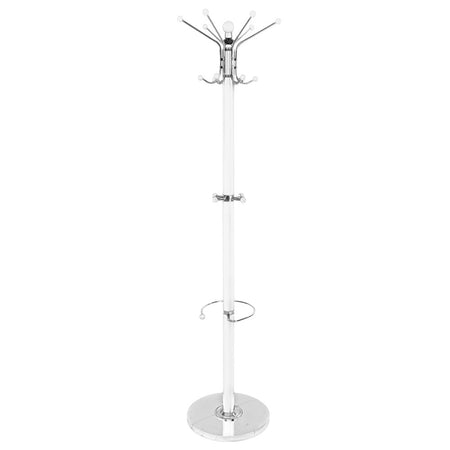 Attaccapanni Appendiabiti a Piantana Base Marmo 16Ganci H180cm Portaombrelli Bianco