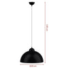 Lampadari Kit 2pz Sospensione Moderna Lampade per Snack Cucina 30cm Nero Oro