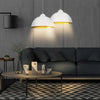 Lampadari Kit 2pz Sospensione Moderna Lampade per Snack Cucina 30cm Bianco Oro