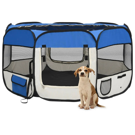 Recinto Box Per Animali Domestici 125x125cm Cuccia Pieghevole Salvaspazio con Borsa