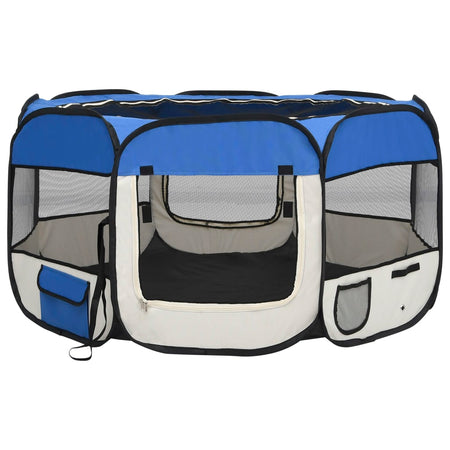 Recinto Box Per Animali Domestici 125x125cm Cuccia Pieghevole Salvaspazio con Borsa