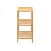 Scaffale in Legno Bambù 33x32 H 77.5 cm Multiuso 3 Ripiani Camera Ingresso Bagno