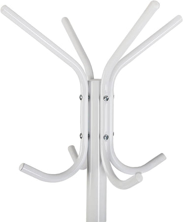 Attaccapanni da Terra Appendiabiti Metallo Bianco Salvaspazio Ingresso H 170 cm