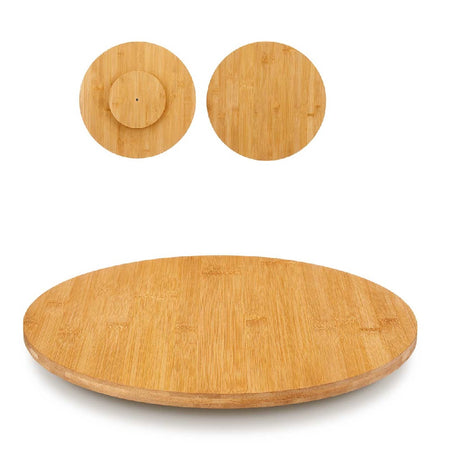 Piatto Girevole in Bambù Tagliere in Legno 40 cm Aperitivi Antipasti Casa Ristorante