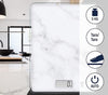 Bilancia Cucina Digitale Ultra sottile Vetro Effetto Marmo 5KG 20x14cm Bianco