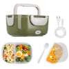 Scaldavivande Porta Pranzo Termico Elettrico Ricaricabile Portatile con Accessori Verde