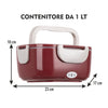 Scaldavivande Porta Pranzo Termico Elettrico Ricaricabile Portatile con Accessori Bordò
