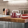 Scaldavivande Porta Pranzo Termico Elettrico Ricaricabile Portatile con Accessori Bordò