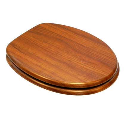 Copri Water Legno Mdf Tavoletta WC Color Legno Noce Universale Cerniere Acciaio