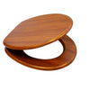 Copri Water Legno Mdf Tavoletta WC Color Legno Noce Universale Cerniere Acciaio
