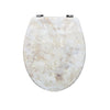 Copri Water Sedile Tavoletta WC Universale Bagno in Legno MDF Effetto Marmo Beige