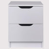 Mobile Comodino 2 Cassetti 40x40x50cm Design Moderno in legno MDF Bianco