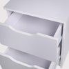 Mobile Comodino 2 Cassetti 40x40x50cm Design Moderno in legno MDF Bianco