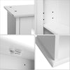 Specchio da Bagno 2ante 3 ripiani Bianco Mobiletto Specchiera Pensile 56x13x58cm