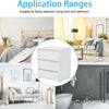 Mobile Comodino 3 Cassetti 45x38x55cm Design Moderno in legno MDF Bianco