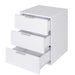 Mobile Comodino 3 Cassetti 40x46x61cm Design Moderno in legno MDF Bianco
