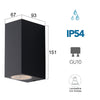 Applique da parete per esterno 2x35W GU10 a doppia emissione antracite Cubby