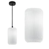 Lampadario moderno Gea Luce RAIKA VG B1 BIANCO E27 LED vetro sospensione