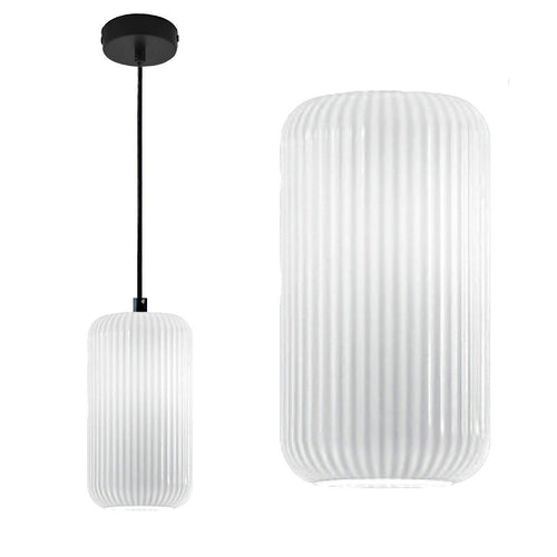 Lampadario moderno Gea Luce RAIKA VG B1 BIANCO E27 LED vetro sospensione