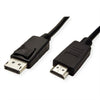 ROLINE GREEN CAVO DISPLAYPORT CABLE, DP - HDTV, M/M, BLACK, 2M