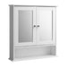 Specchio da Bagno 2ante 3 ripiani Bianco Mobiletto Specchiera Pensile 56x13x58cm