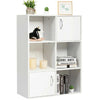 Mobile Scaffale Libreria 6 Cubi 2 Ante in Legno MDF Design Moderno Bianco Ingresso Cameretta