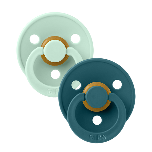 Set 2 Ciucci BIBS Colour Menta Nordica e Blu Lago 0-6 mesi