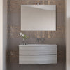 Mobile bagno sospeso 90cm legno eucalipto grigio Mood-762