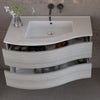 Mobile bagno sospeso 90cm legno eucalipto grigio Mood-762