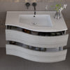 Mobile bagno sospeso 90cm legno eucalipto grigio Mood-762