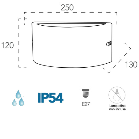 Applique da parete per esterno 42w E27 a tripla emissione nera Texas