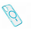 cover iphone 16 azzurro - trasparente magsafe