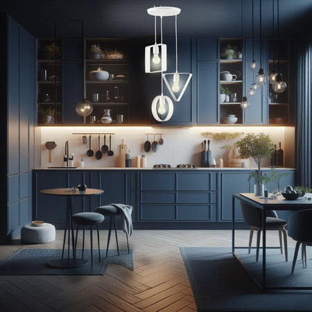 Lampadario 3Luci Metallo Verniciato e sagomato Moderno Altezza Regolabile Bianco