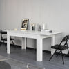 Tavolo in Legno Cucina 90x140 cm H 78 cm Allungabile fino a 90x190 cm Bianco Venato