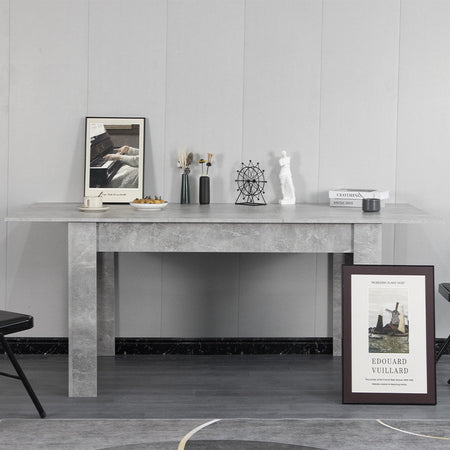 Tavolo in Legno Cucina 90x140 cm H 78 cm Allungabile fino a 90x190 cm Grigio